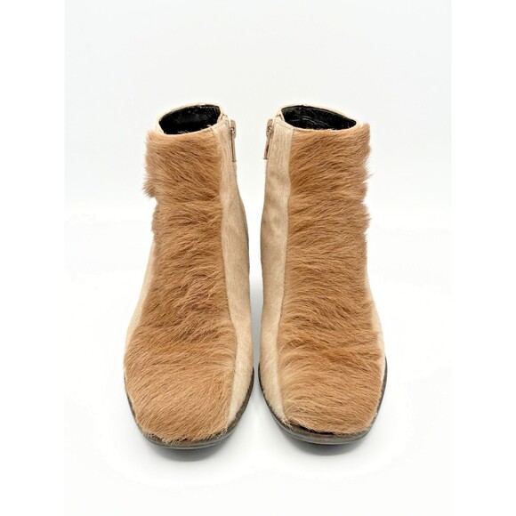 Fendi F/W 1999 Pony Hair Beige & Brown Ankle Boots Vintage 90's Sz EU 36 6 - Picture 5 of 12